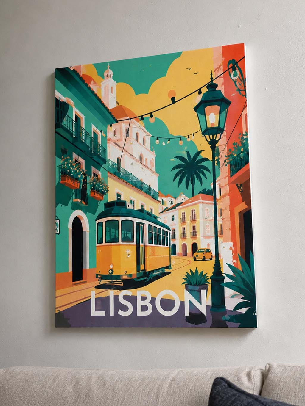 Customer photo review of Affiche Vintage Lisbonne