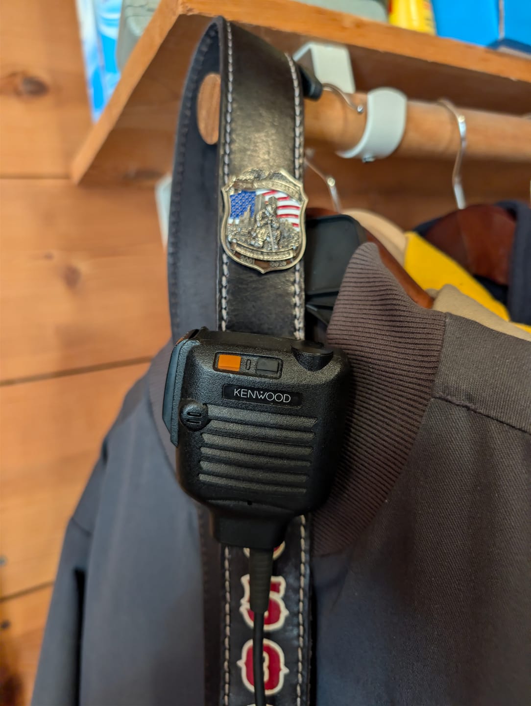 Customer photo review of PREORDER - Never Forget 25th Anniversary 9/11 Firefighter Shield Pin