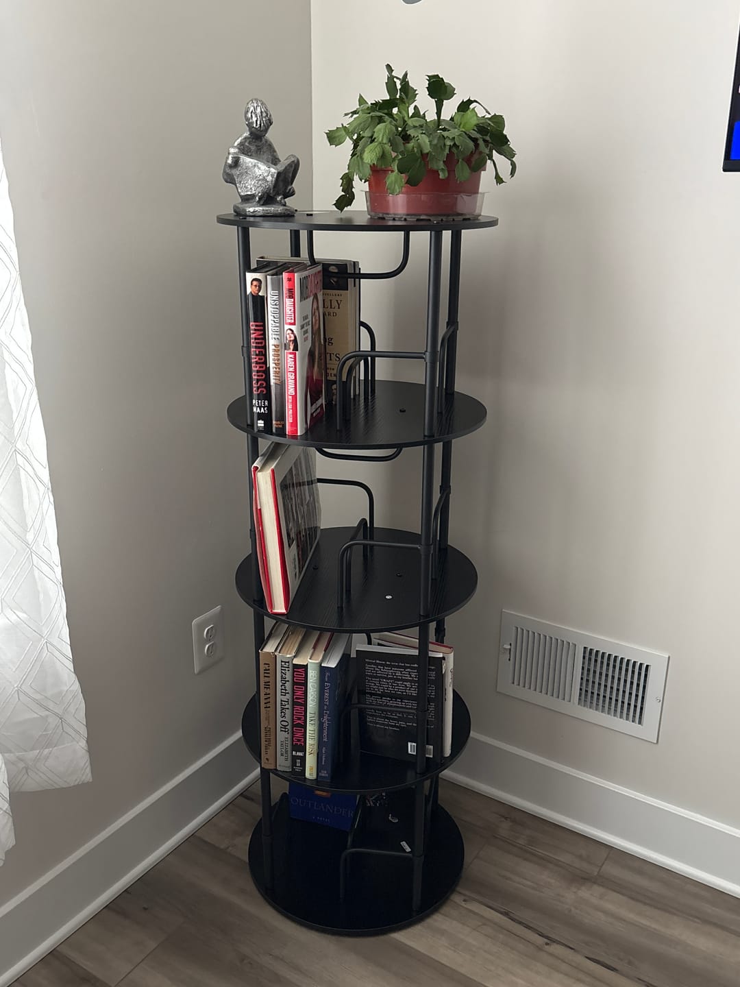 Customer photo review of Flycity 3-5 Tier Rotating Bookshelf With 360° Spinning Display