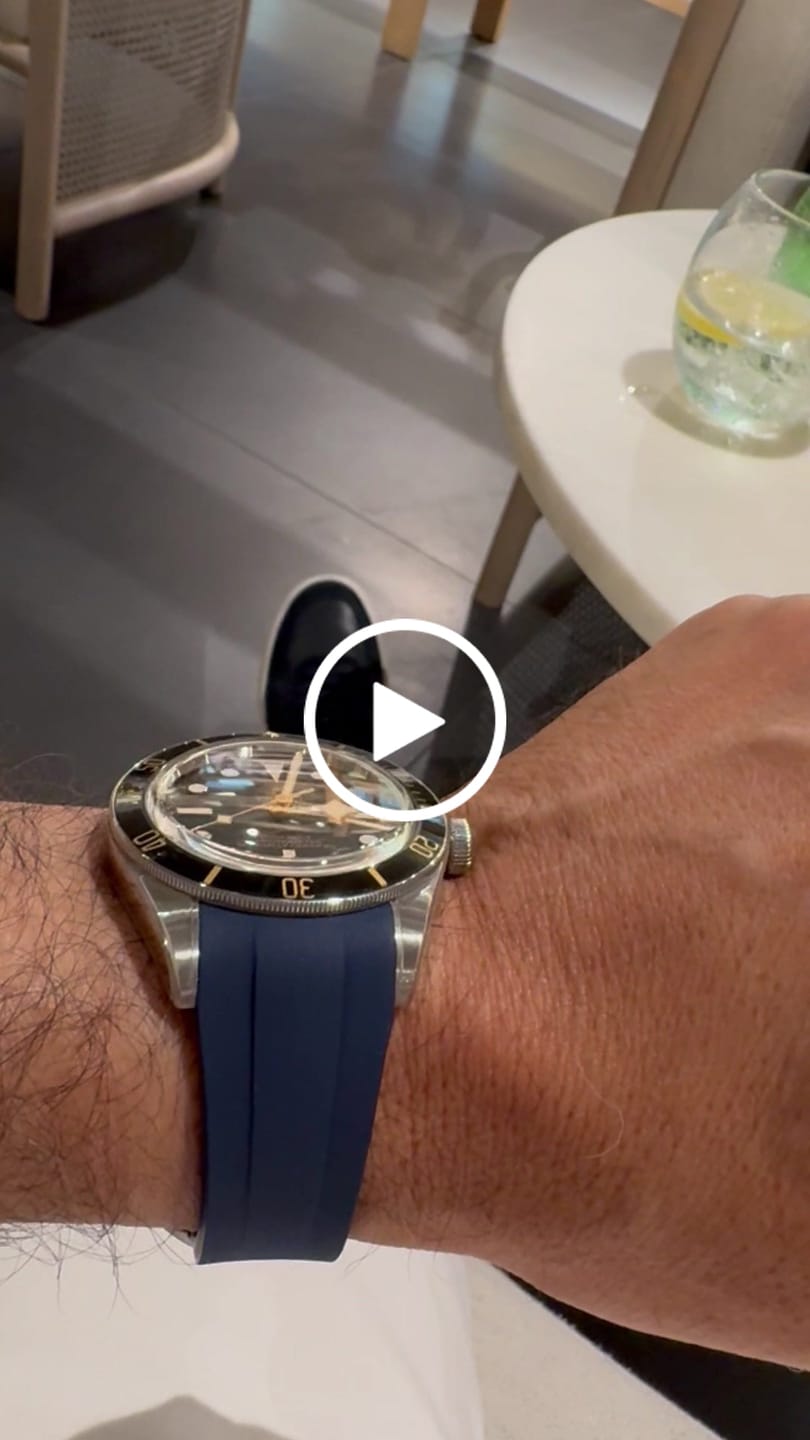 Customer video review of Integrated Rubber Strap For Tudor Black Bay 58 - Blue