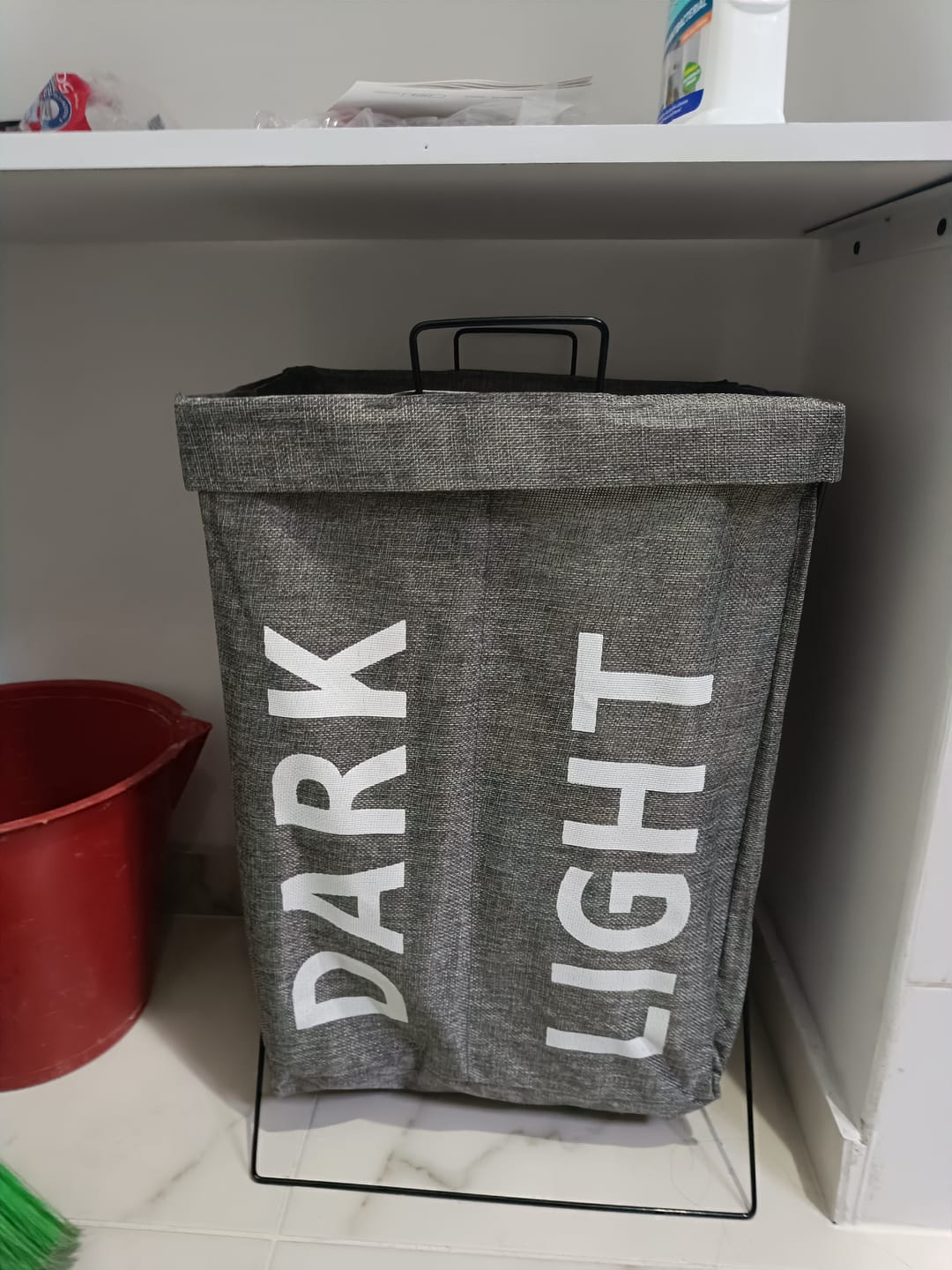 Customer photo review of Cesto para Ropa Sucia Plegable de dos Compartimentos