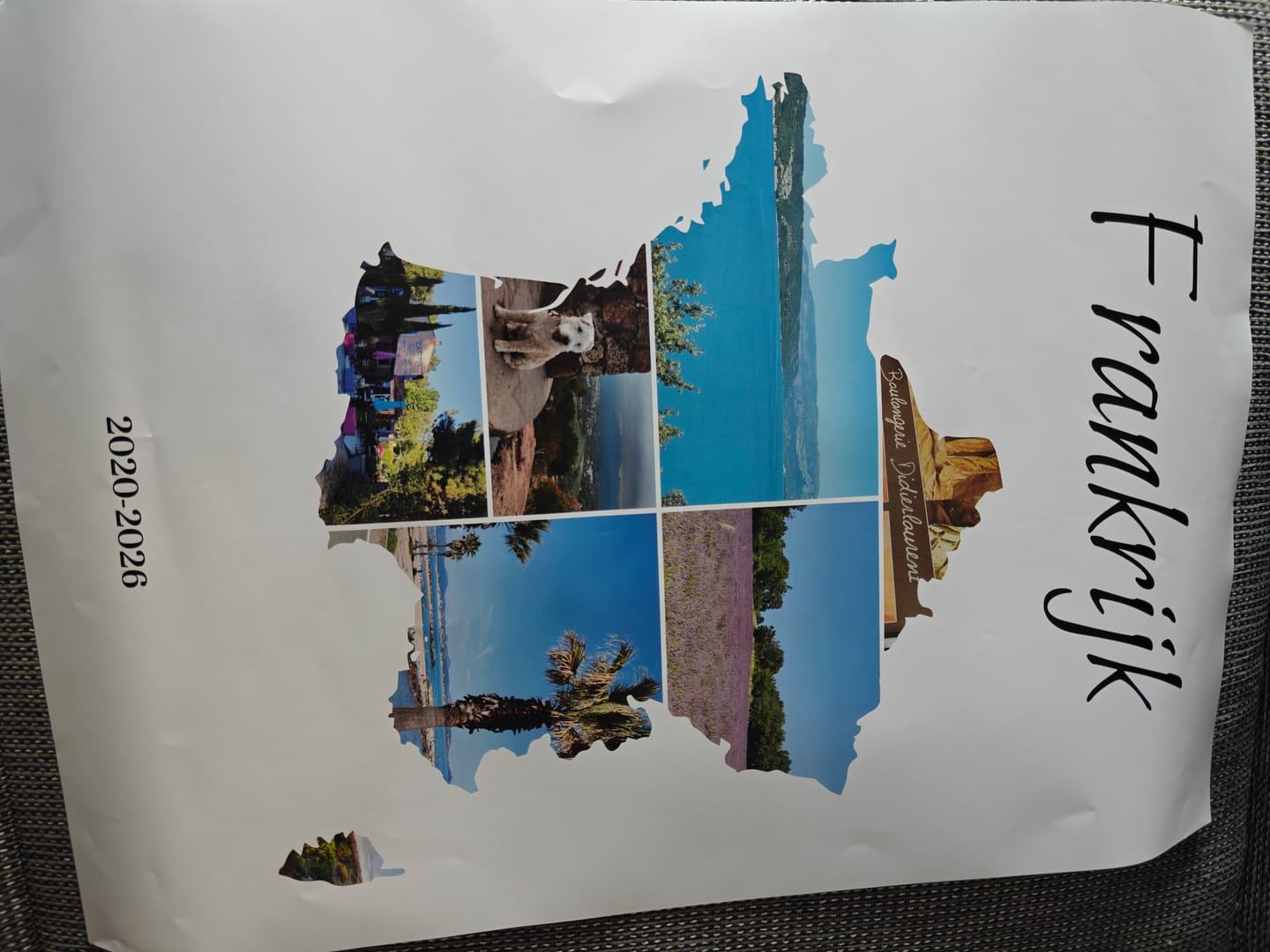 Customer photo review of Gepersonaliseerde reisposter - Foto collage in vorm van continent of land