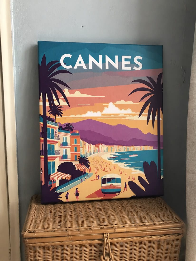 Customer photo review of Affiche Vintage Cannes