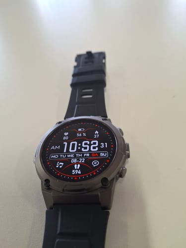 Customer's Gard Pro Health 4 Smartwatch with a black silicone band, shown featuring a digital watch face.