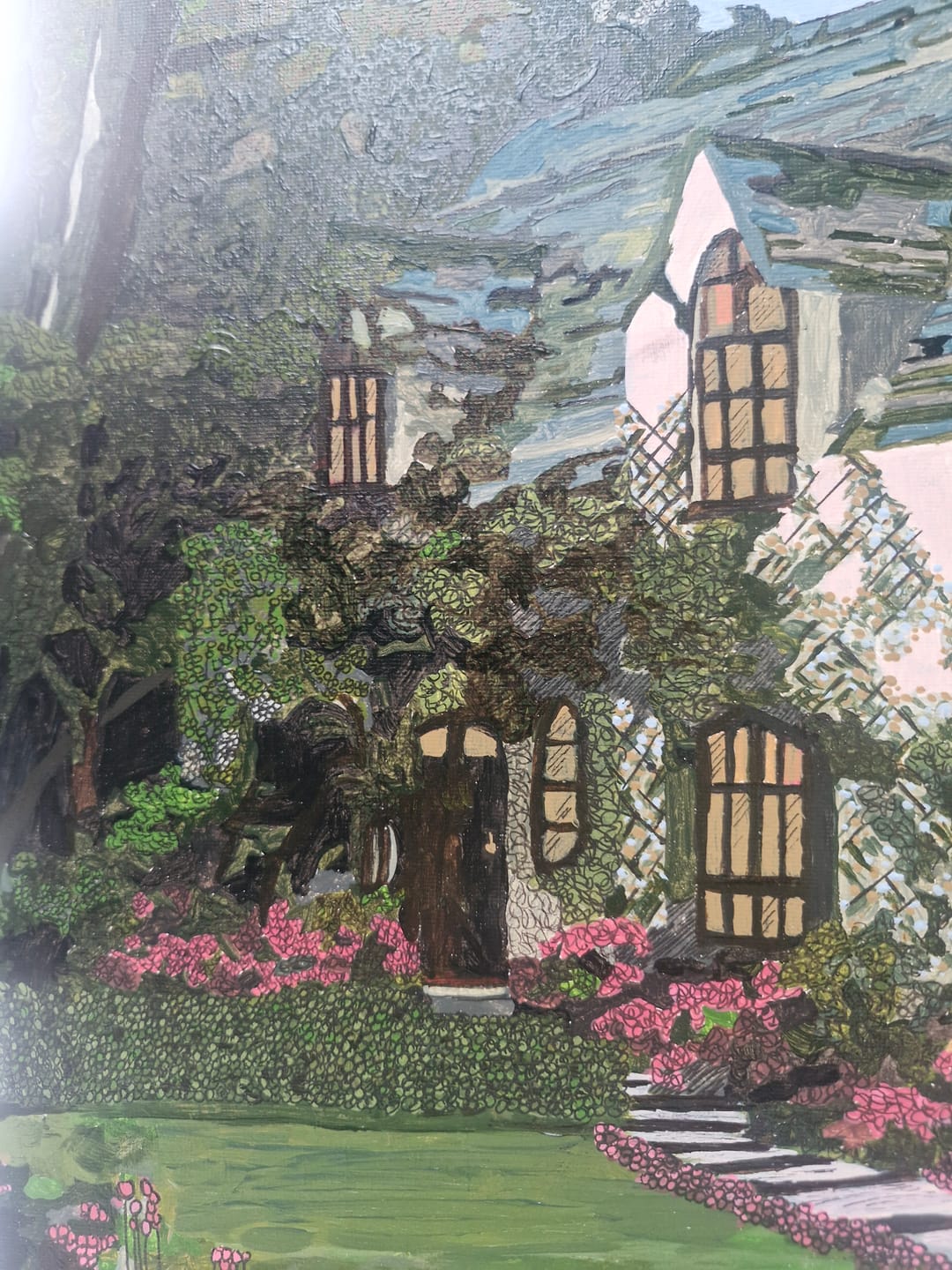 Customer photo review of Cottage Garden | Paint by Number