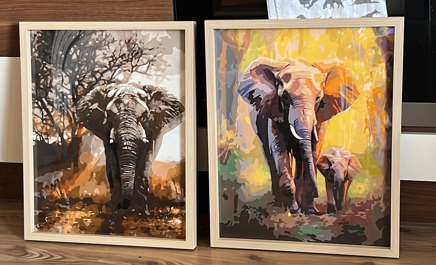 Customer photo review of Elefant mit Kalb - Malen nach Zahlen