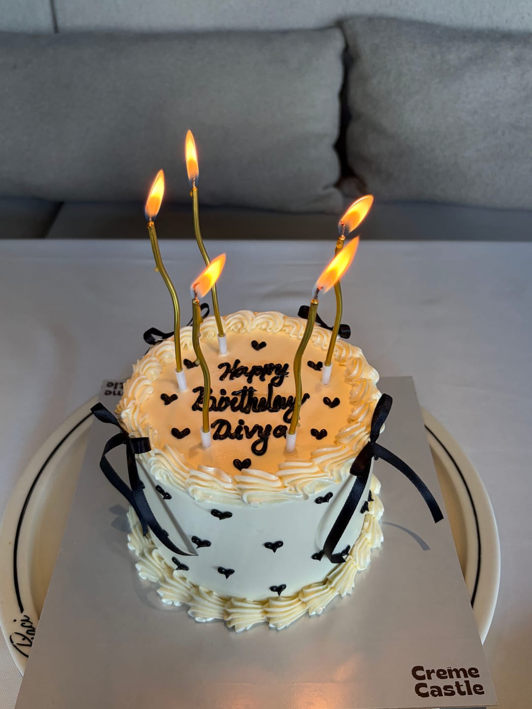 Customer photo review of Ribbon Heartful Cake