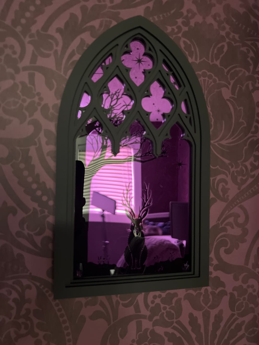 Customer photo review of Jackalope Cathedral Window Wall Art