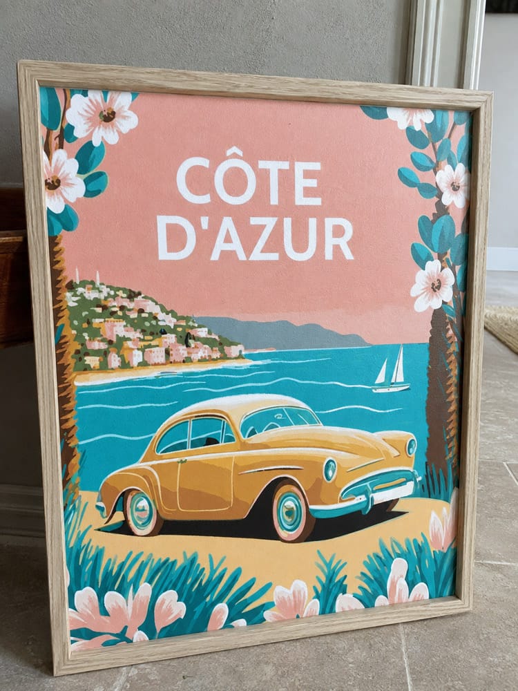 Customer photo review of Affiche Vintage Côte d'Azur