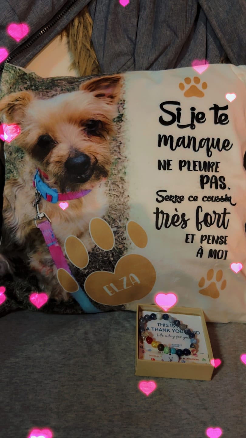 Customer photo review of Si je te manque - Coussin personnalisé