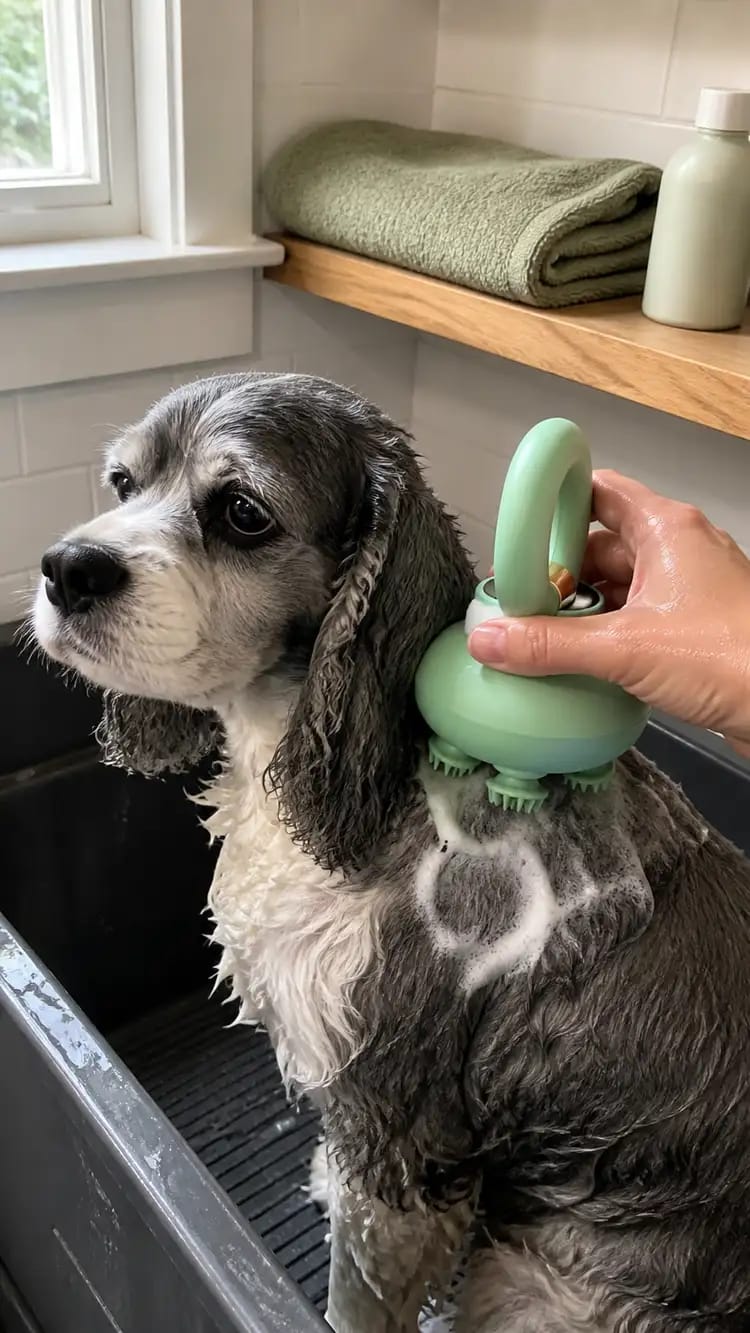 Customer photo review of AuraPet Gentle Scalp Massager
