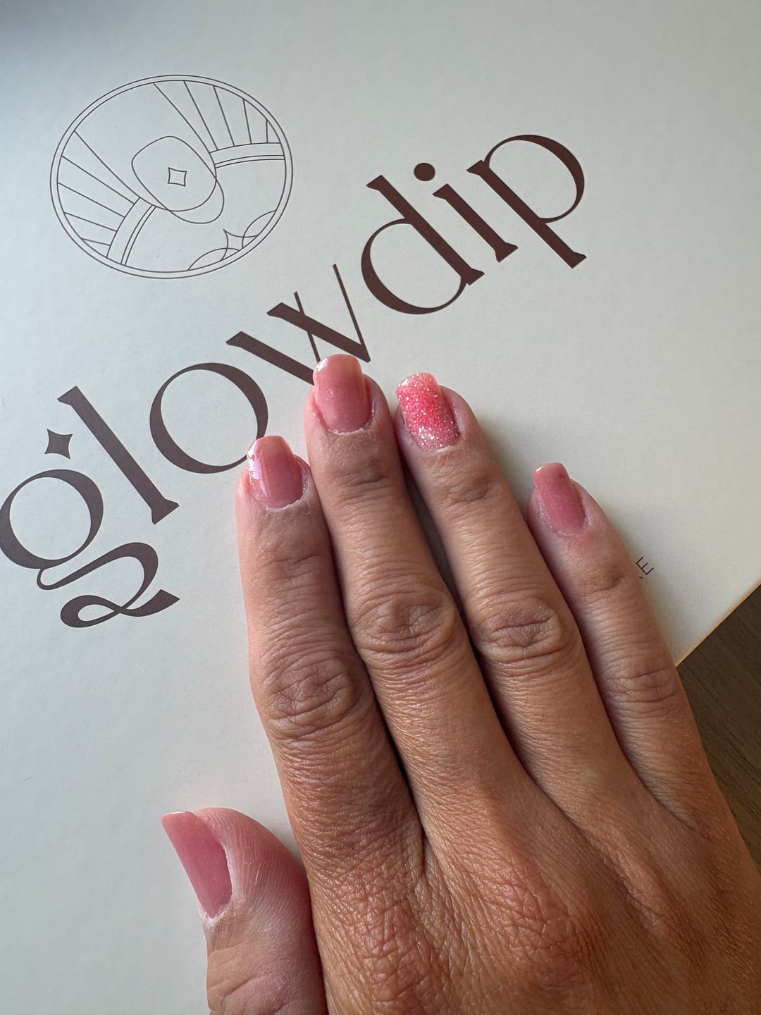Customer photo review of Sweet Pink Bling Dipping Powder