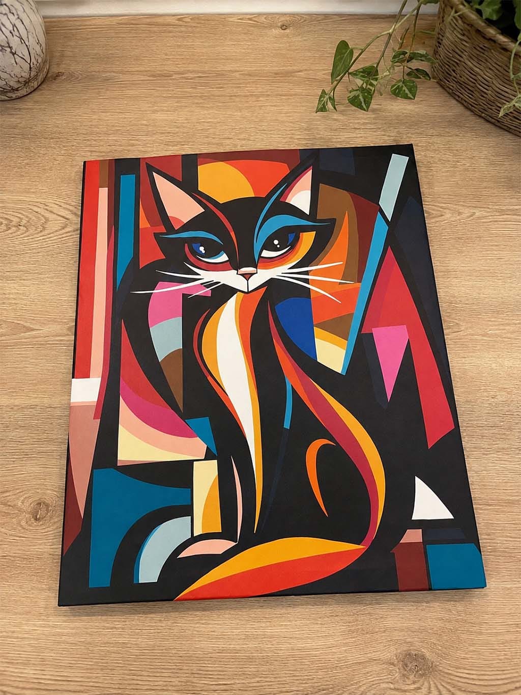 Customer photo review of Chat Abstrait Éclatant