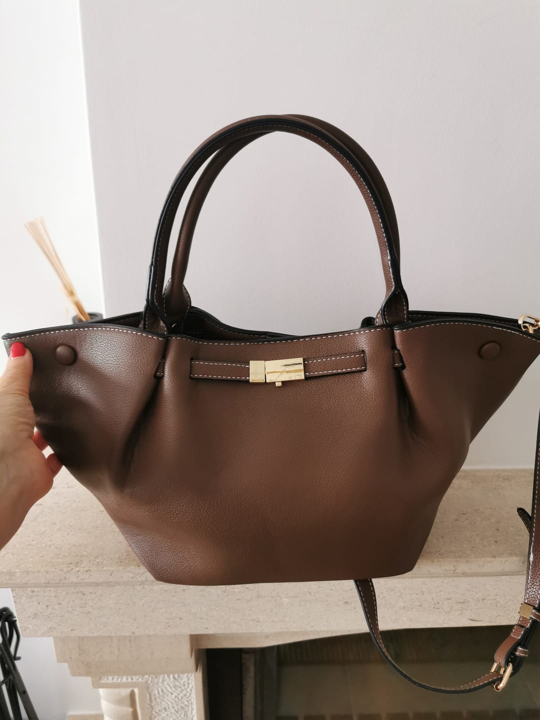 Customer photo review of Melanie Vegan Leather Bag