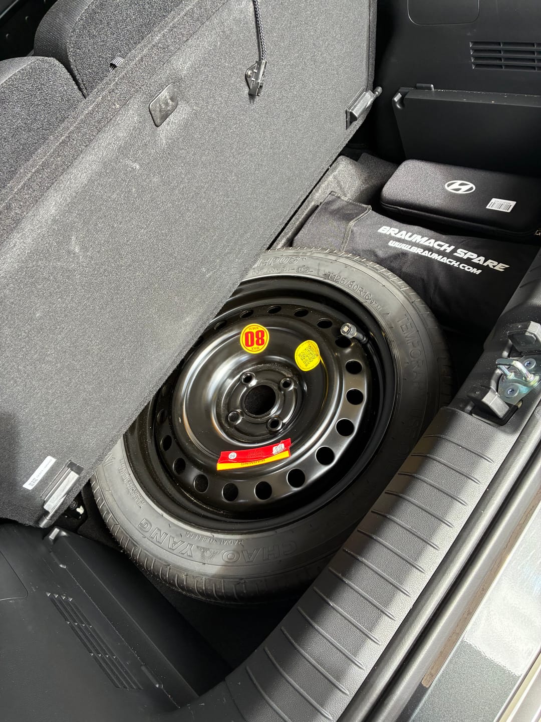 Customer photo review of Hyundai Inster incl Cross Space Saver Spare Wheel - HUB CENTRIC - Braumach Spare Wheel Kit - 2024-2026