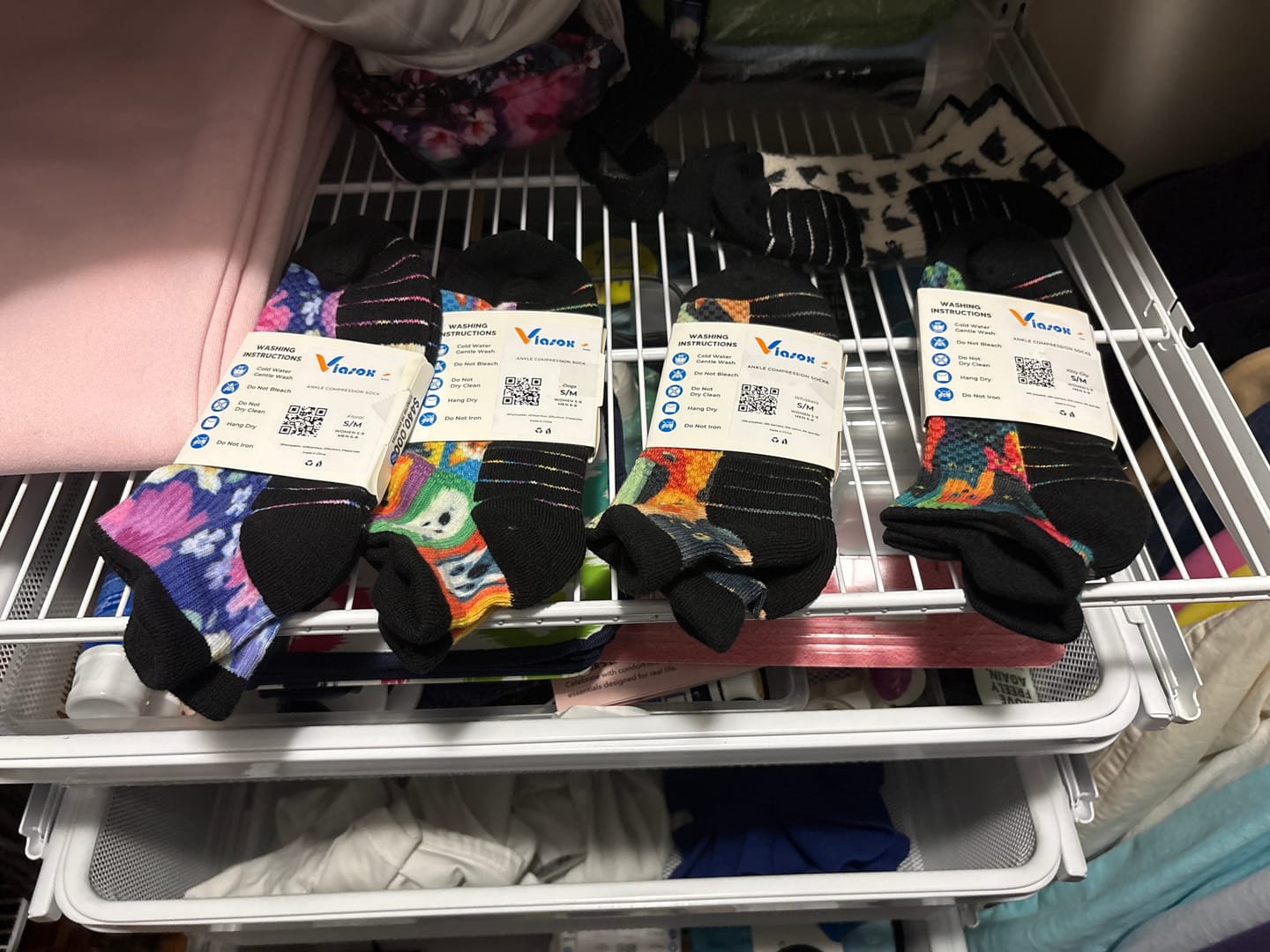 Customer photo review of Mystery Ankle Compression Socks 5-Pack