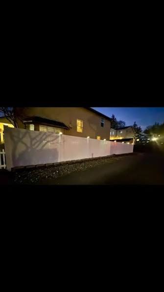 Customer photo review of EverGlow® Premium Solar Vinyl Fence Post Light