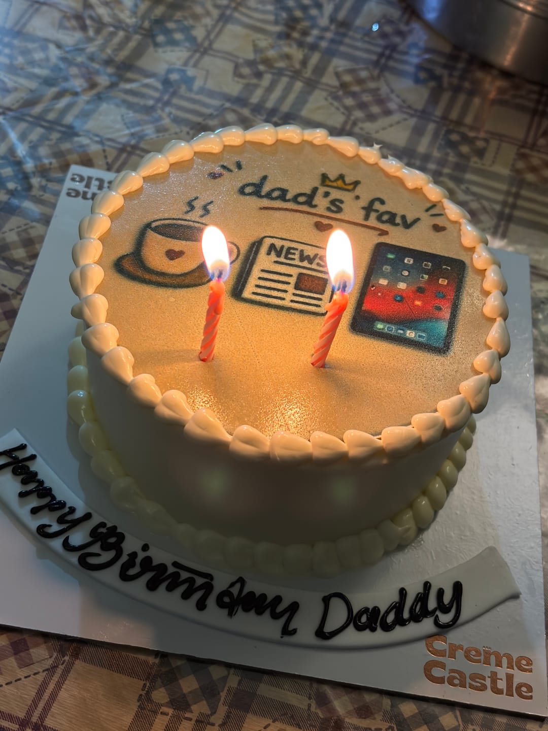 Customer photo review of Dad's Fav Father's Day Photo Cake