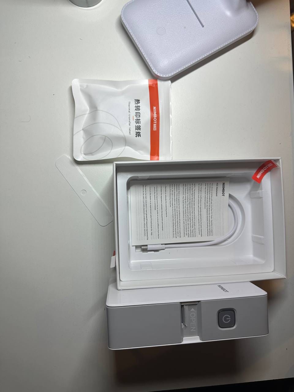 Customer photo review of NIIMBOT N1 0.5 Inch Thermal Transfer Portable Bluetooth Label Maker