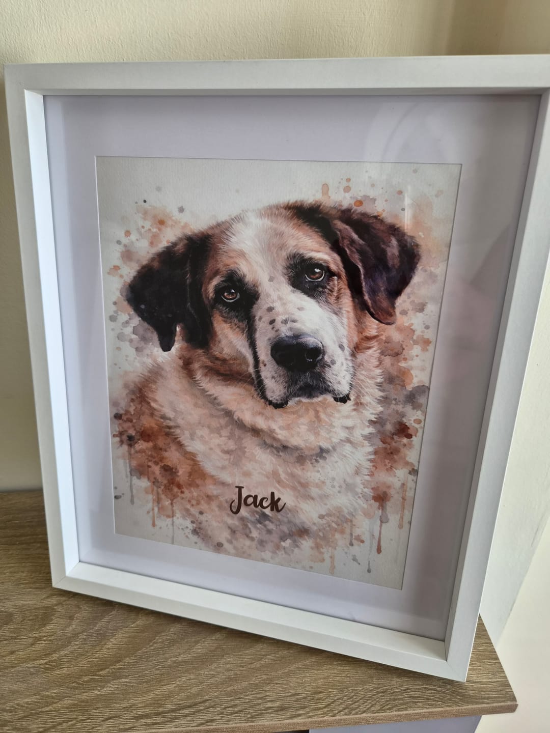 Customer photo review of Watercolour Realistic Portrait - Personalised Poster