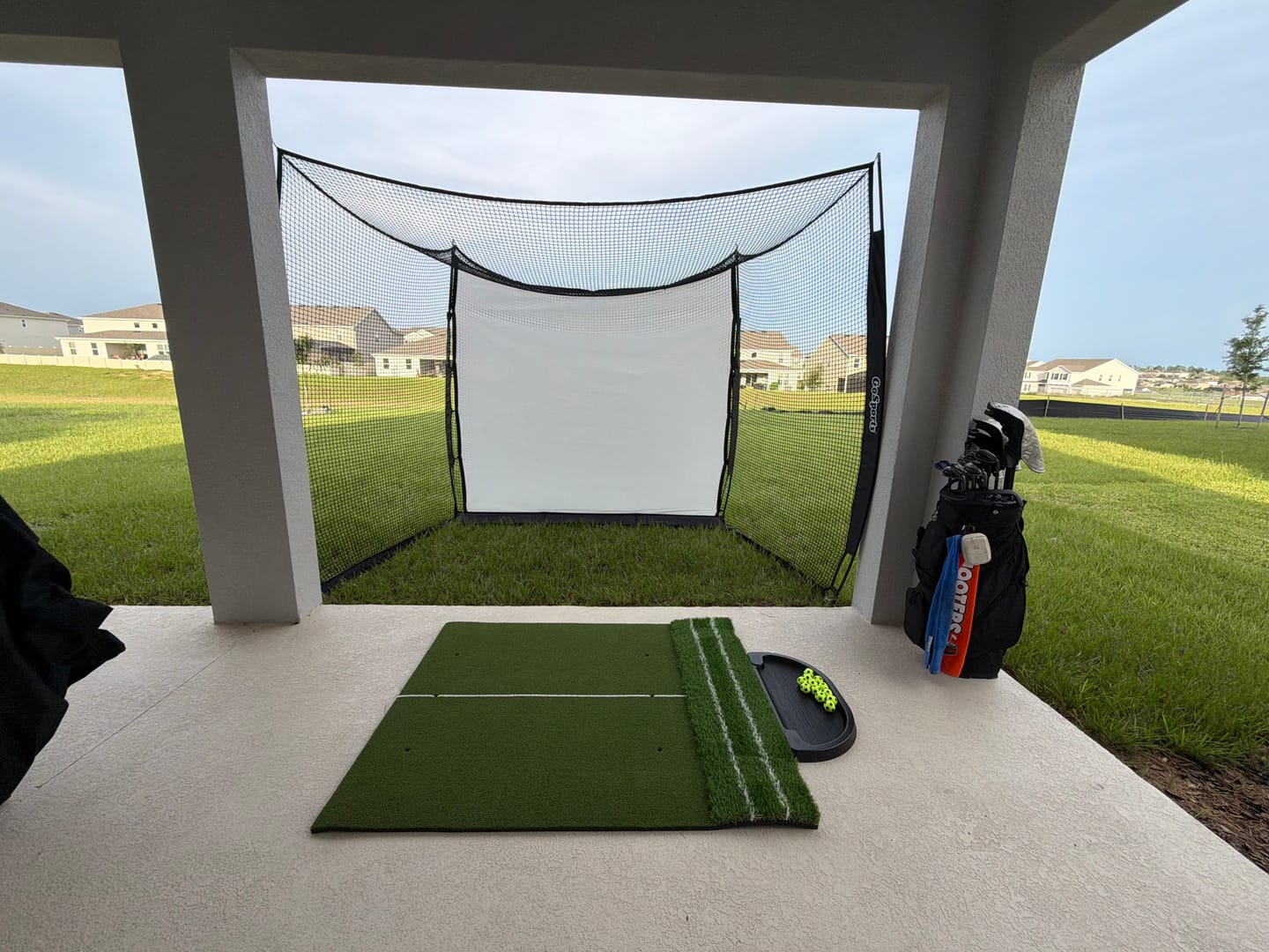 Customer photo review of FusionTurf™ Dual Turf Golf Hitting Mat 4'x5'