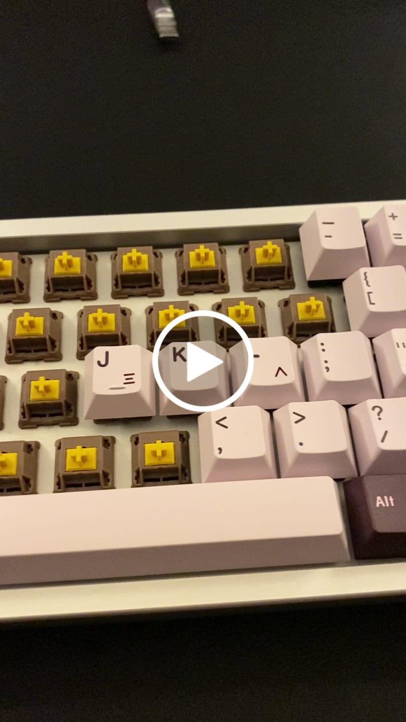 Customer video review of WINGTREE Torrero Light Tactile Switch Factory Lubed (10PCS)