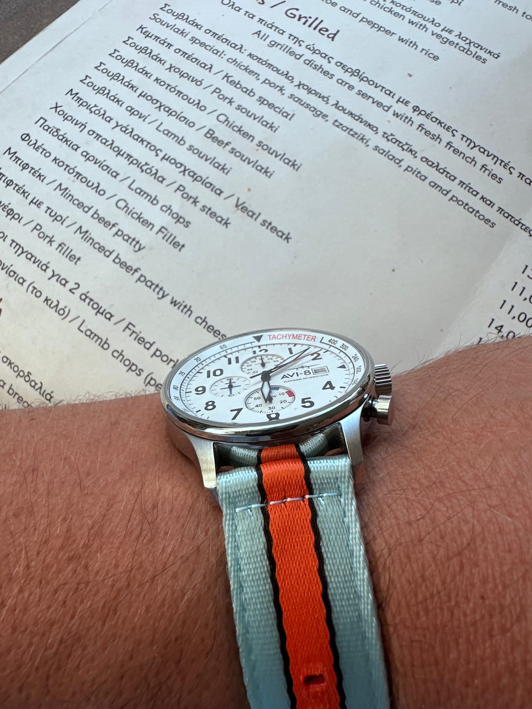 Customer photo review of Alpha2 - Racing Stripe - Blue Orange Black