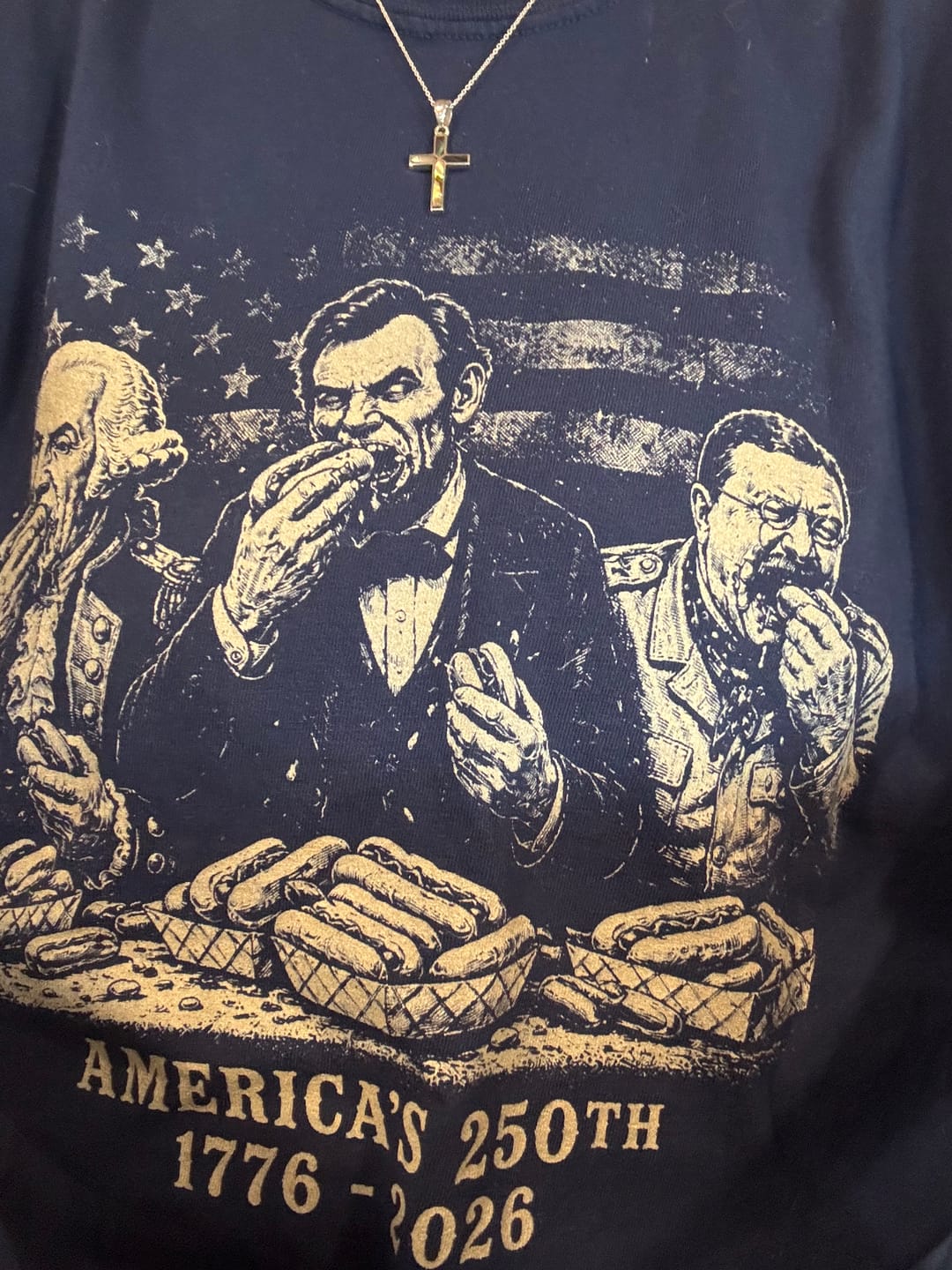 Customer photo review of Freedom Feast — Premium Tee
