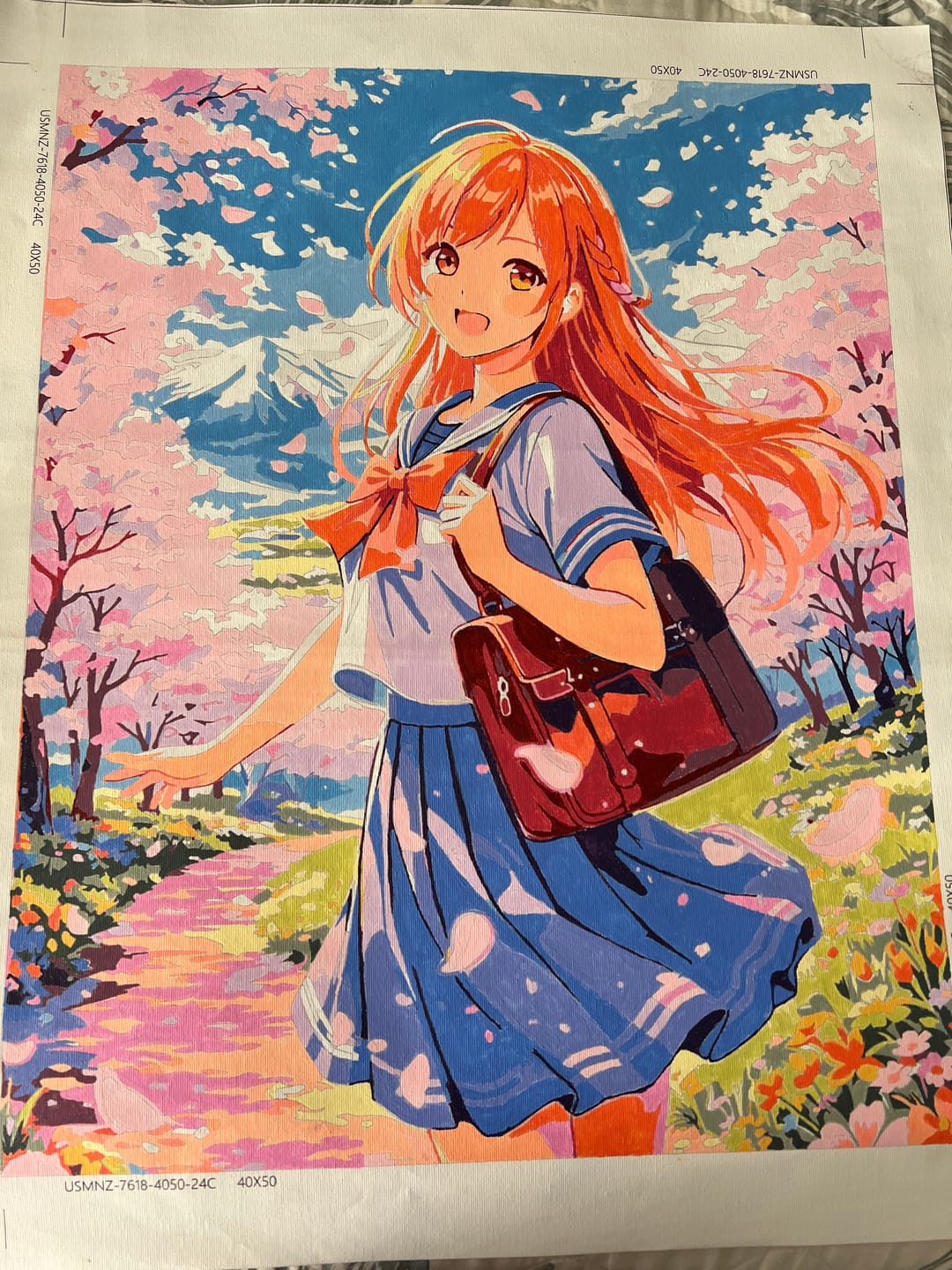 Customer photo review of Paint by Numbers - Spring awakening amidst the magic of cherry blossoms