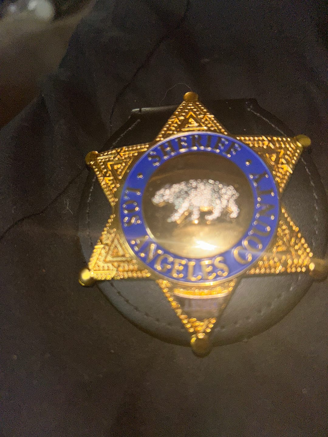 Customer photo review of LASD Los Angeles County Sheriff Bear Badge Customize Number Replica Movie Props