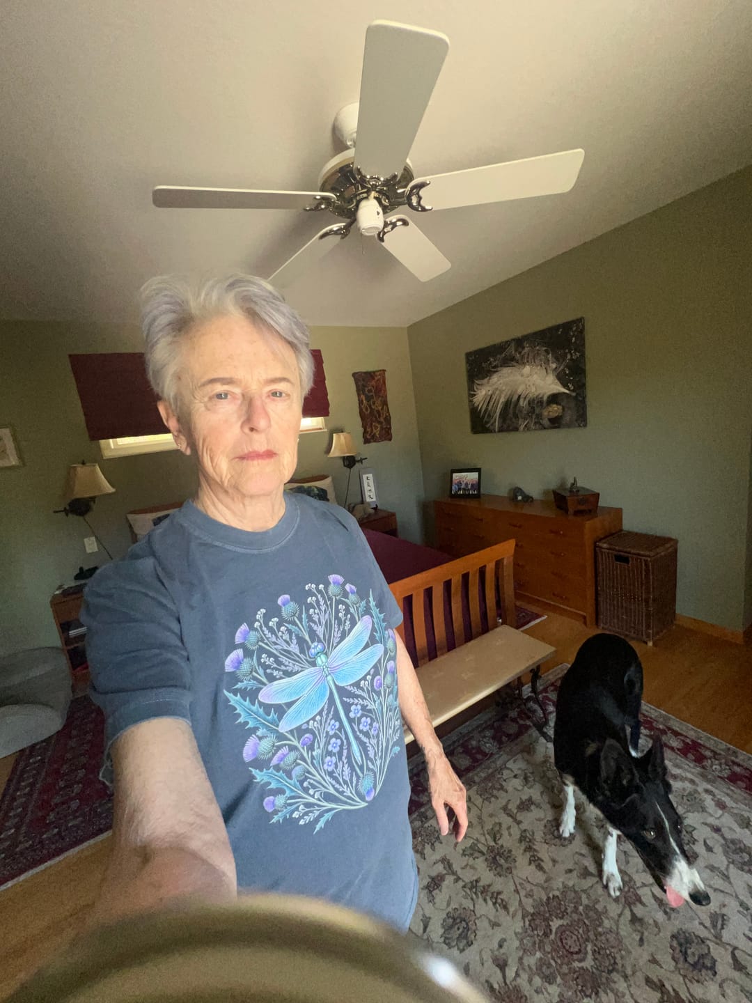 Customer photo review of Dragonfly Thistle T-Shirt