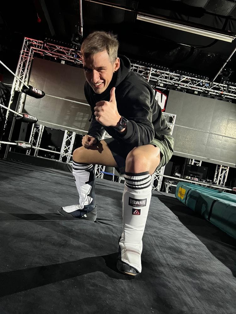 Customer photo review of Isami Wrestling Kick Pads