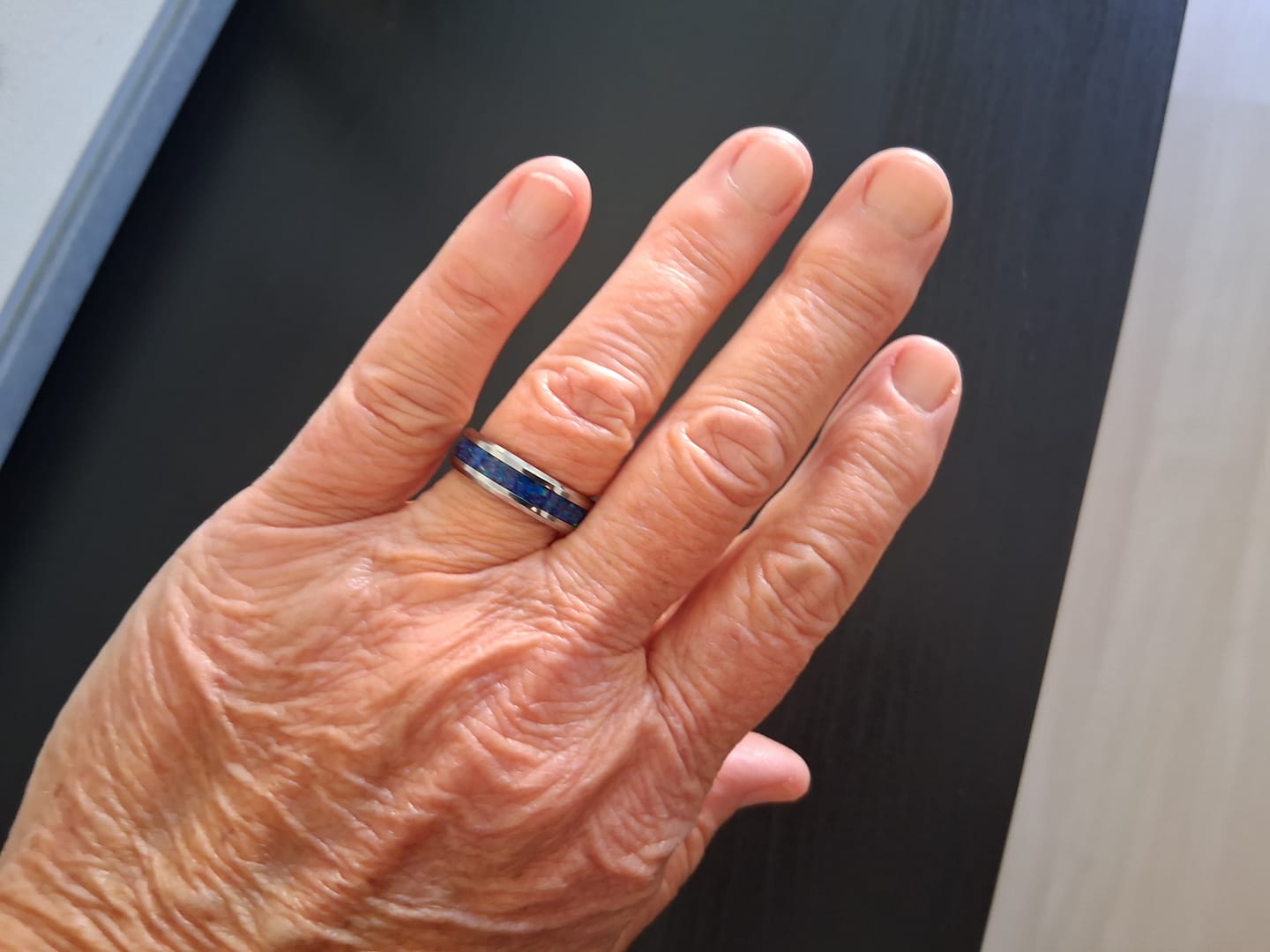 Customer photo review of Bague "Lapis Impérial" - Tungstène