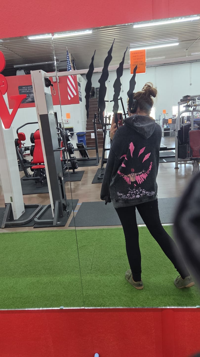 Customer photo review of CURSE SHRINE VINTAGE HOODIE