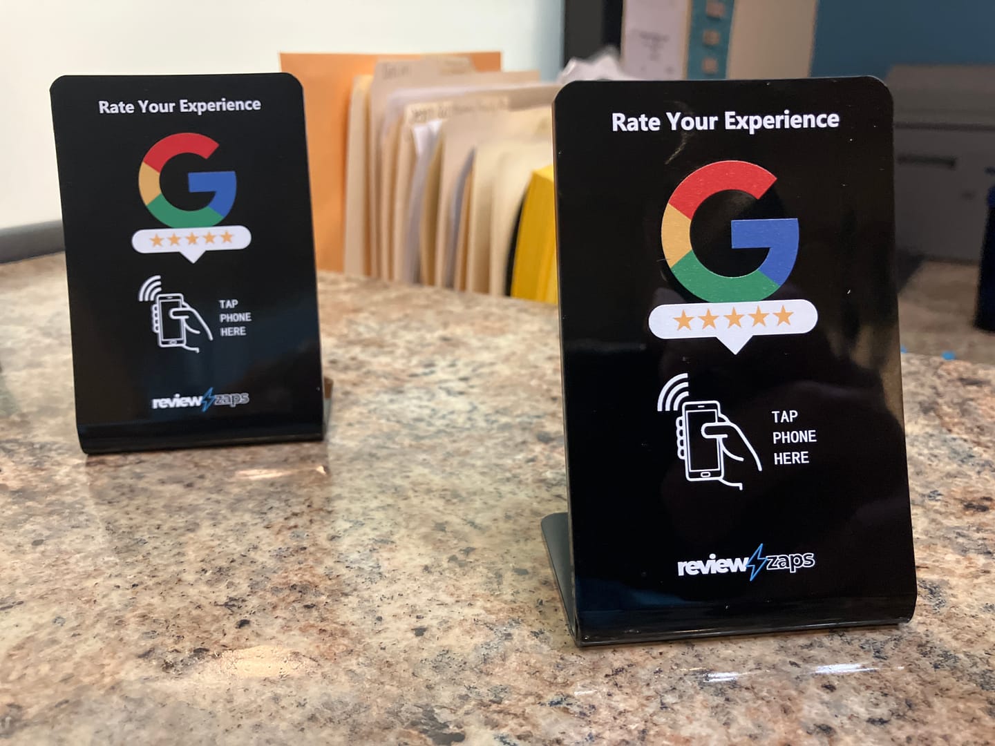Customer photo review of NFC Google Review Stand
