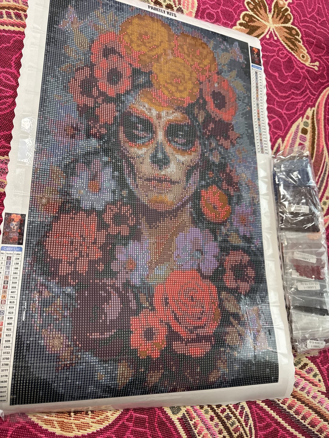 Customer photo review of Calavera, Flower Crown ll (Diamond Painting)