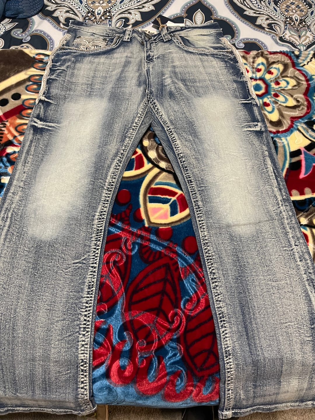 Customer photo review of Men’s SA-044A Straight Fit Blue Jean