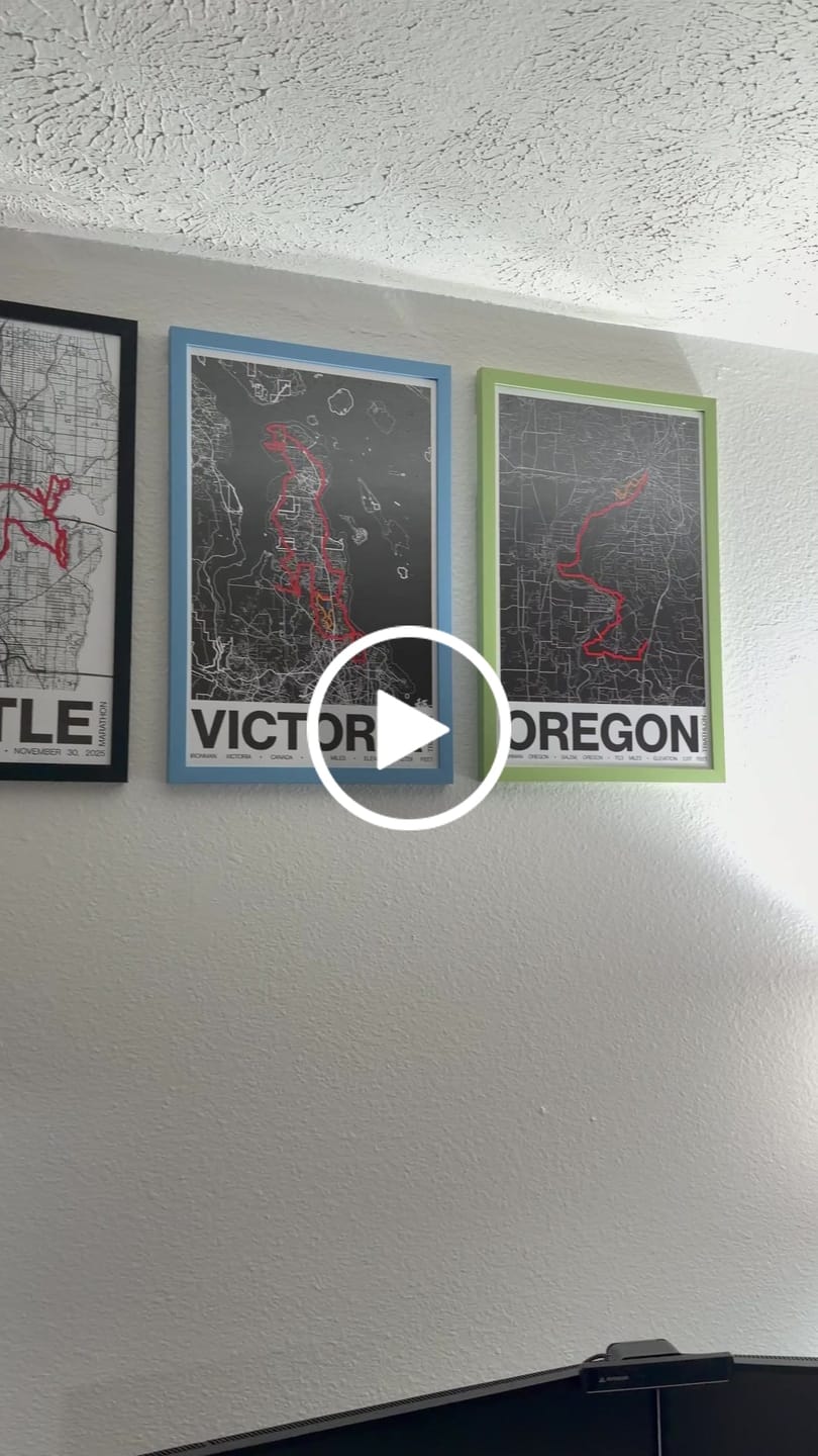 Customer video review of Ironman 70.3 Oregon Poster - Grid Style