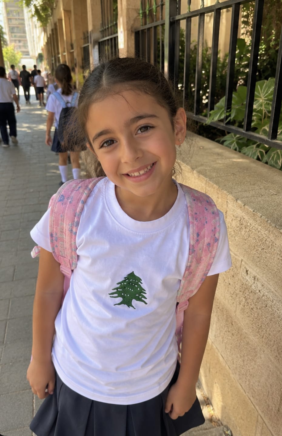 Customer photo review of Kids Embroidered Cedar Oversized Tee