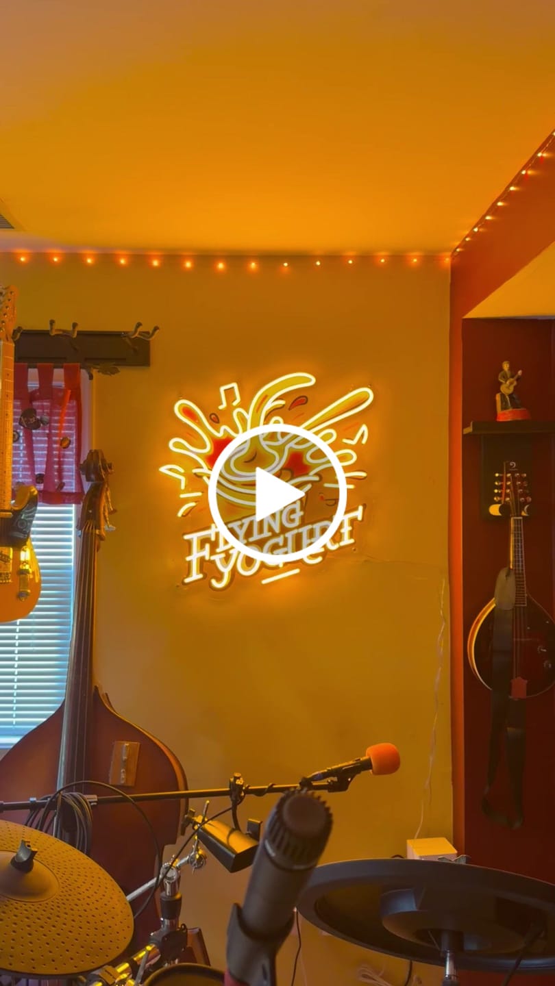 Customer video review of Flying Yogurt - Premium Neon Artwork