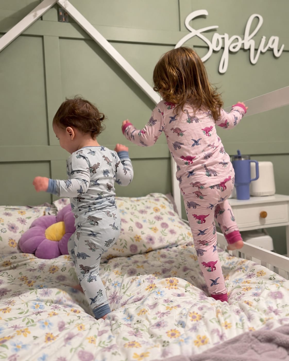 Customer photo review of Dinos Pink Two-Piece Pajamas