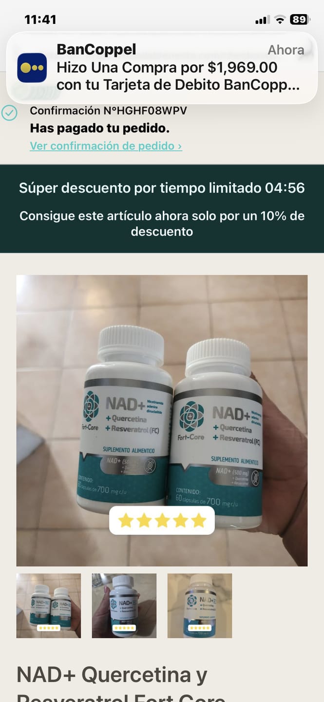 Customer photo review of Sea Green Fort ADN | Spirulina, chlorella y moringa | 90 tabletas