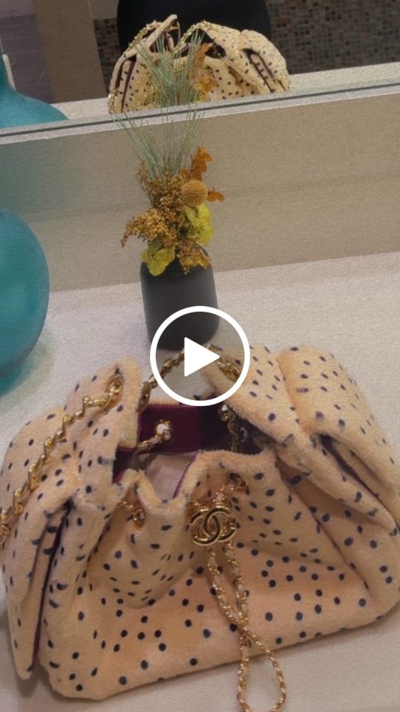 Customer video review of Chanel 2026 Hobo Bag 22cm Beige Black Plush Leather