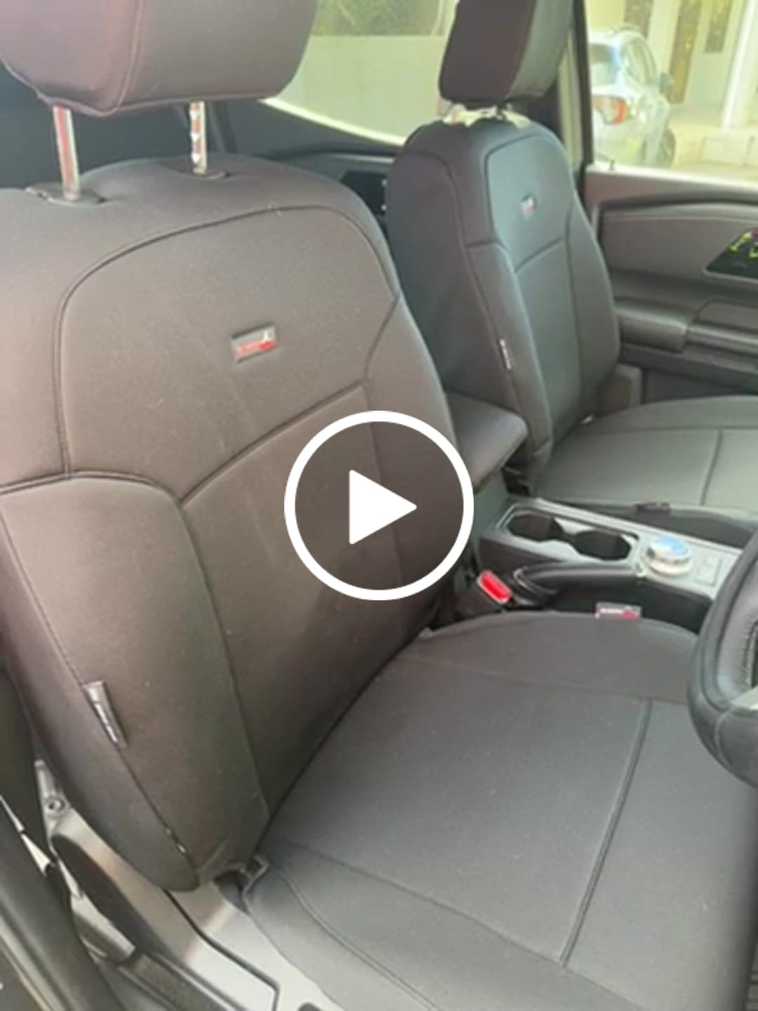 Customer video review of Sharkskin Seat Covers for Mitsubishi Triton Dec/2023 - ON