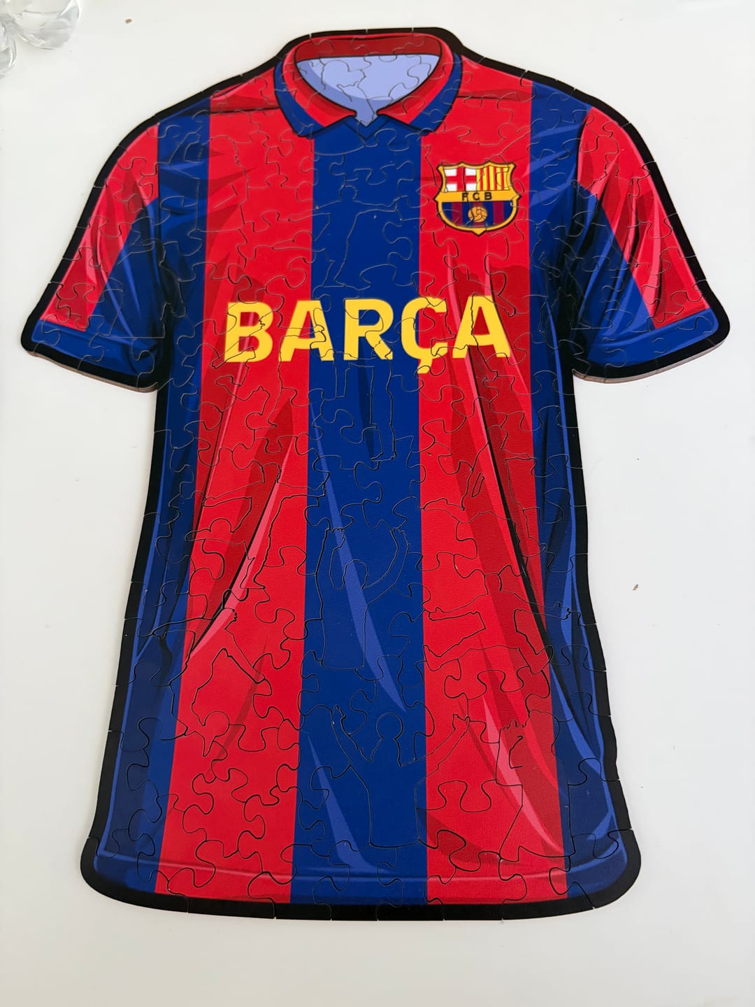 Customer photo review of FC Barcelona® Jersey - Wooden Puzzle