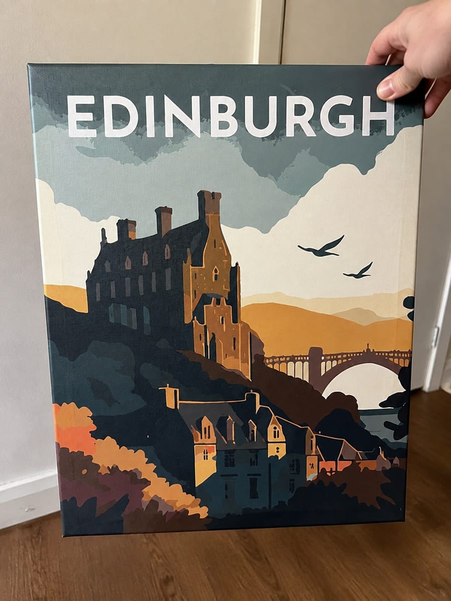 Customer photo review of Affiche Vintage Édimbourg