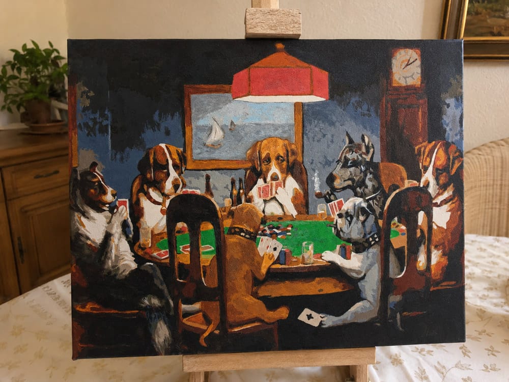 Customer photo review of Les Chiens jouent au Poker
