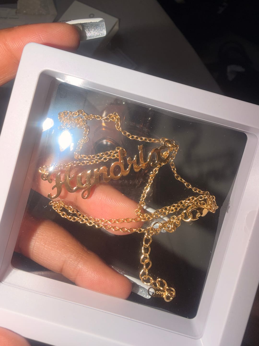 Customer photo review of Custom Name Necklace