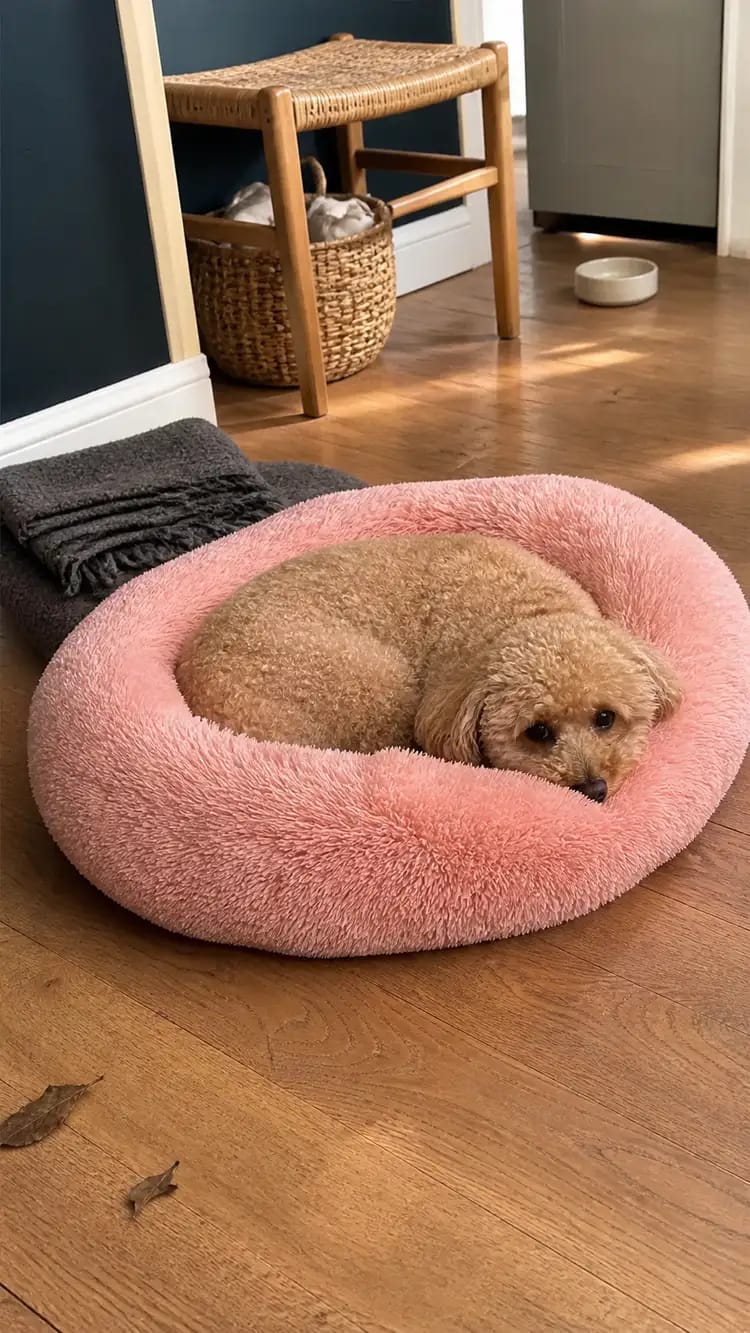 Customer photo review of SnuggleSoft Deluxe Pet Bed™ for Dogs & Cats