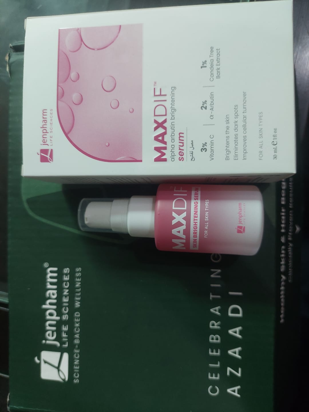 Customer photo review of Maxdif Brightening Serum